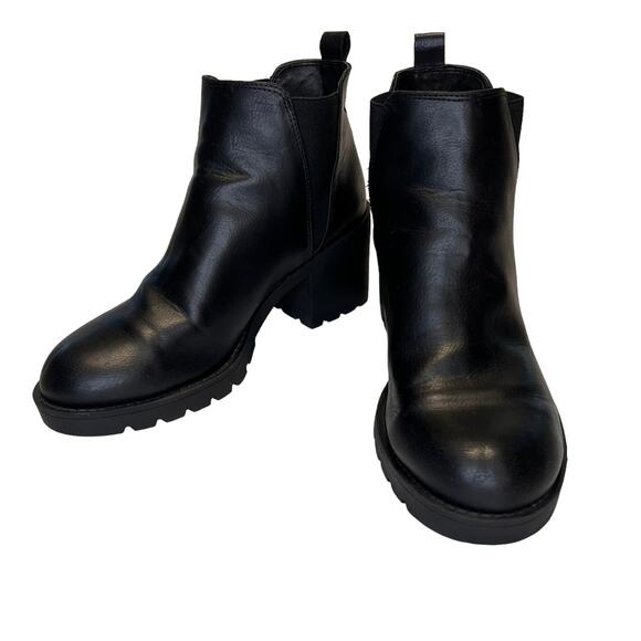 Xappeal Laura Women's Moto Chelsea Boot Size 8 Black Leather Pull On - Picture 7 of 13